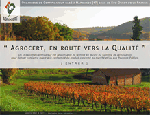 Tablet Screenshot of agrocert.fr